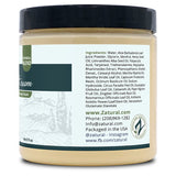 Zatural Hemp Hot Cream 8oz right side of label