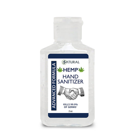 Zatural Hemp Hand Sanitizer 2oz Front of the Bottle
