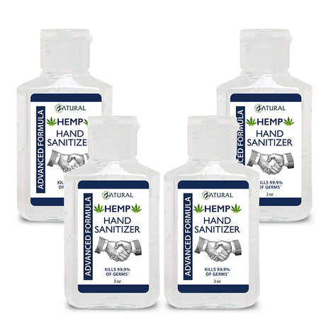 Zatural Hemp Hand Sanitizer 2oz 4 Pack