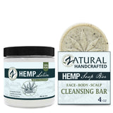 Zatural Hemp Lotion 8oz and Soap and box