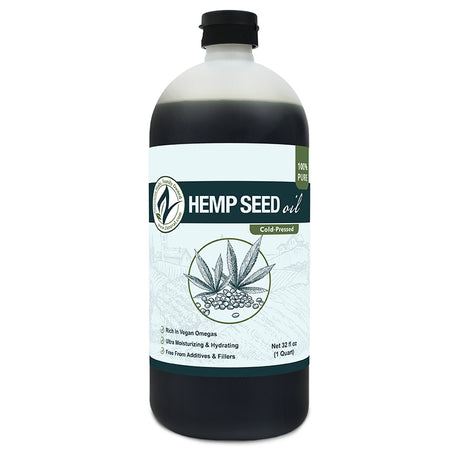 Zatural Hemp Seed Oil 32oz Front Side Of Label