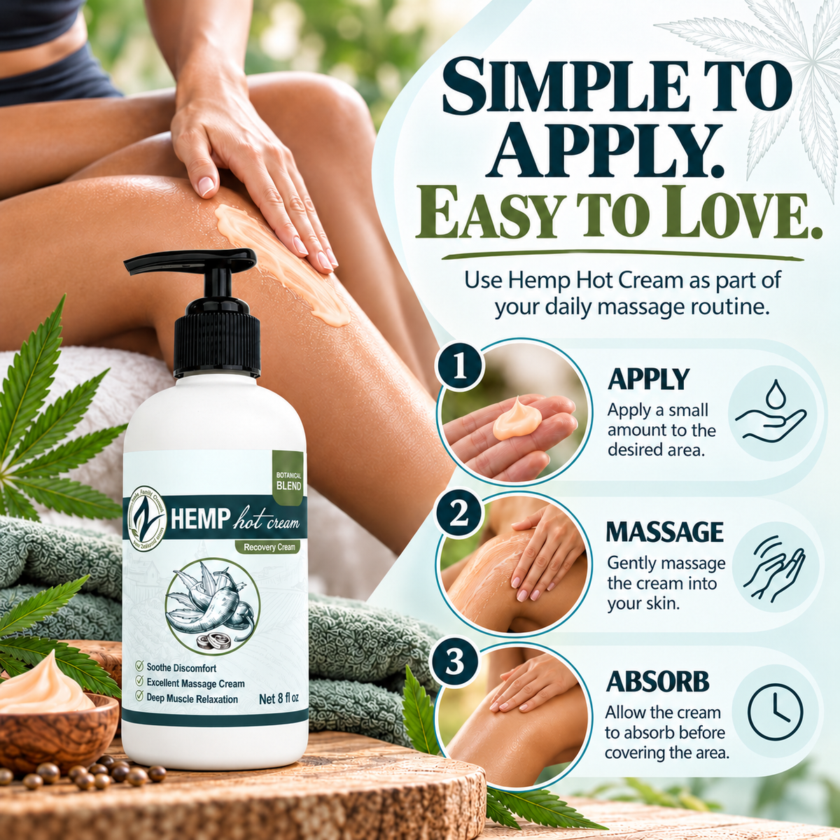 Hemp Hot Cream | Warming Topical | Muscle & Joint Areas