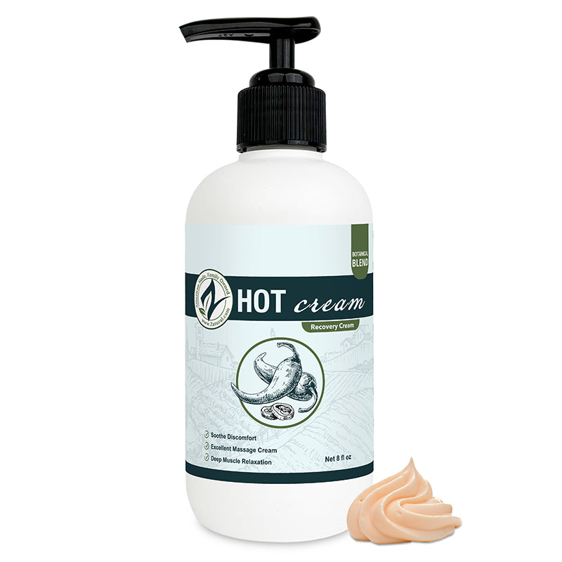 Zatural Hot Cream 8oz pump with swirl