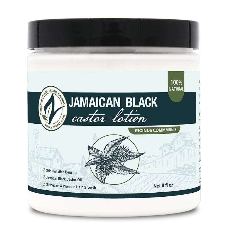 Zatural Jamaican Black Castor Lotion 8oz, front side of label