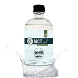 Zatural MCT Oil 16oz glass, splash