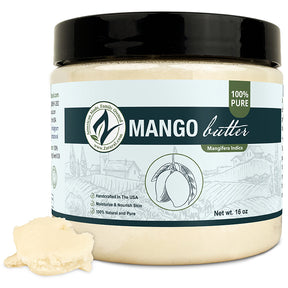 Zatural Mango Butter with a chunk of butter