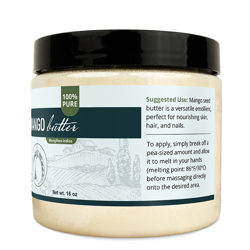 Zatural Mango Butter right side of the label