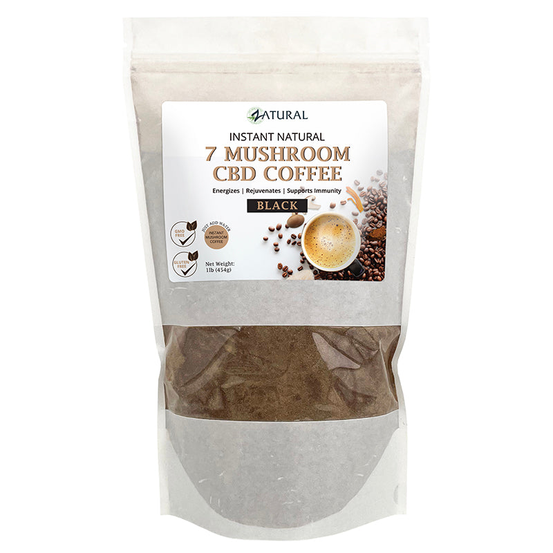 7 Mushroom CBD Coffee Front Label