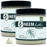 Zatural Neem Butter 8oz  2 pack with a piece of neem on the outside