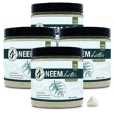Zatural Neem Butter 8oz 4 pack with a piece of neem on the outside