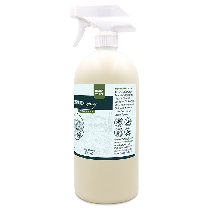 Spray bottle with a label on a white background