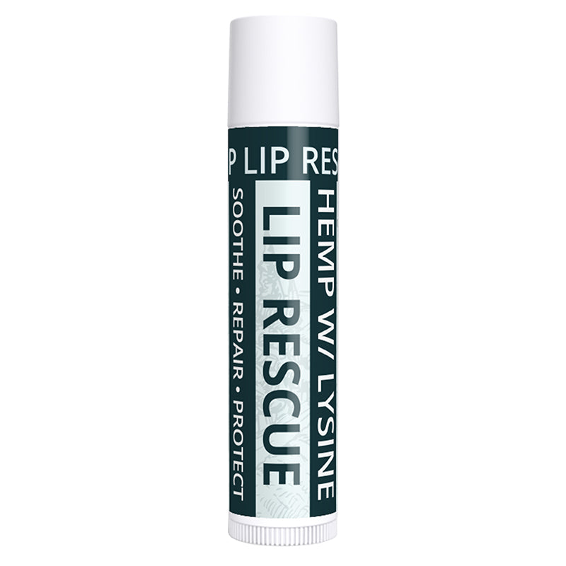 Lip Rescue lip balm tube on a white background