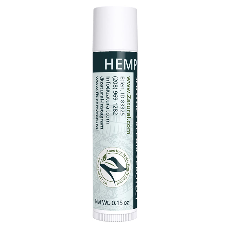 Hemp product tube with label on a white background
