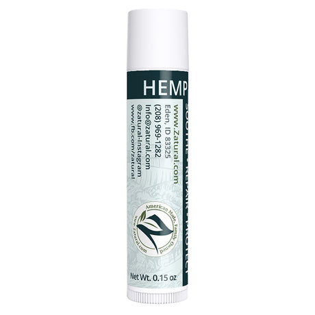 Hemp product tube with label on a white background