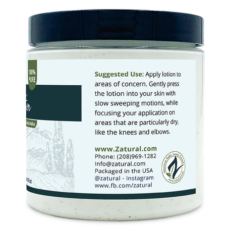 Neem Lotion 8oz right side of label