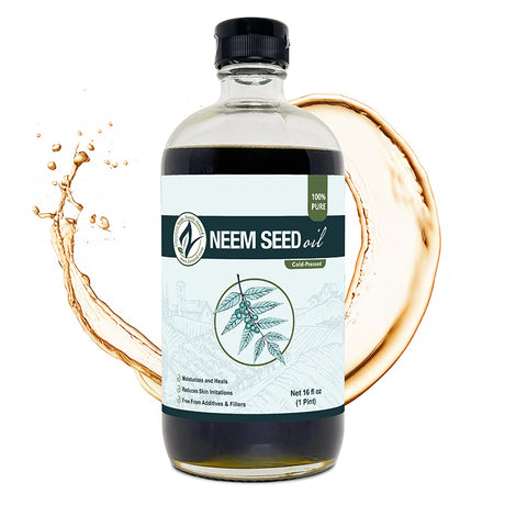 Zatural Neem Seed Oil glass 16oz splash