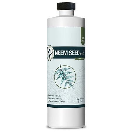 Zatural Neem Seed Oil 16oz front side of label