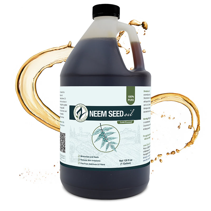 Zatural Neem Seed Oil 1 Gallon splash