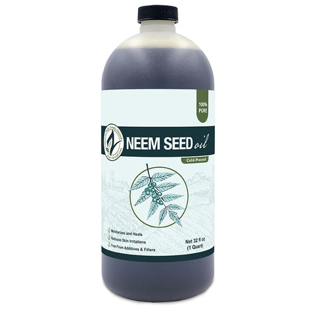 Zatural Neem Seed Oil 32oz front side of label