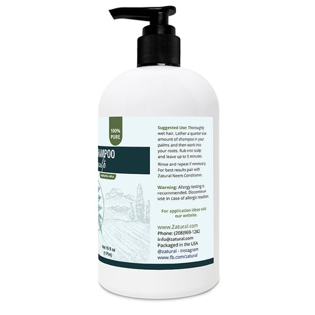 White shampoo bottle with a pump on a white background