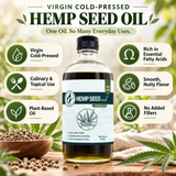 Hemp Seed Oil Virgin Cold-Pressed | Culinary & Topical