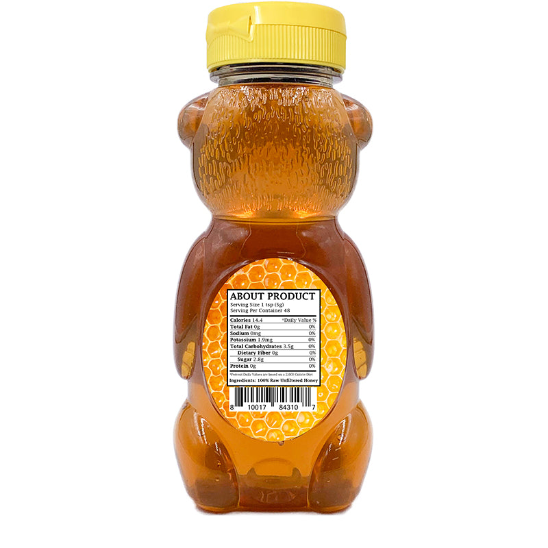 Raw honey bear back