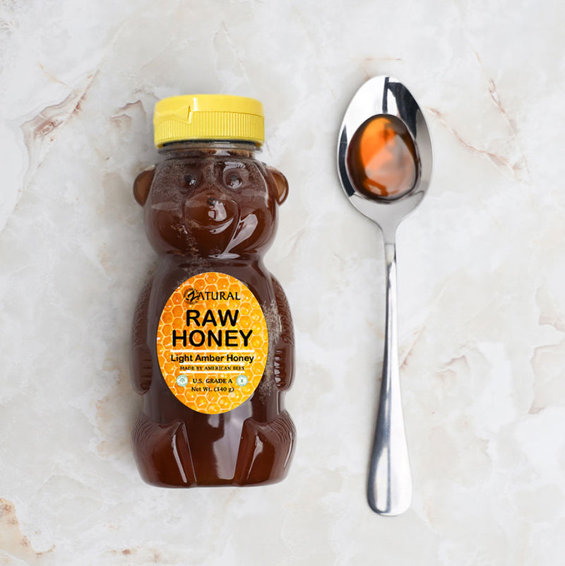 Raw Honey on spoon
