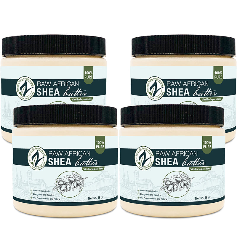 Zatural Raw African Shea Butter four pack