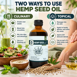 Hemp Seed Oil Virgin Cold-Pressed | Culinary & Topical