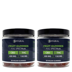 Zatural Full Spectrum CBD + THC Gummy 30 count two pack