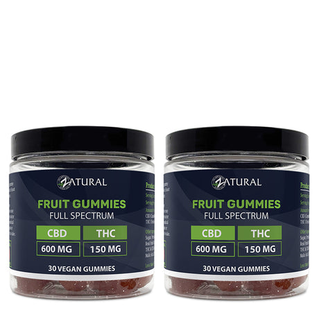 Zatural Full Spectrum CBD + THC Gummy 30 count two pack