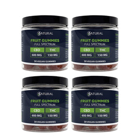Zatural Full Spectrum CBD + THC Gummy 30 count four pack