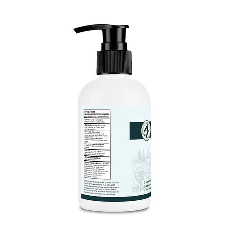 Zatural Hand Sanitizer Gel 8 oz left side of label