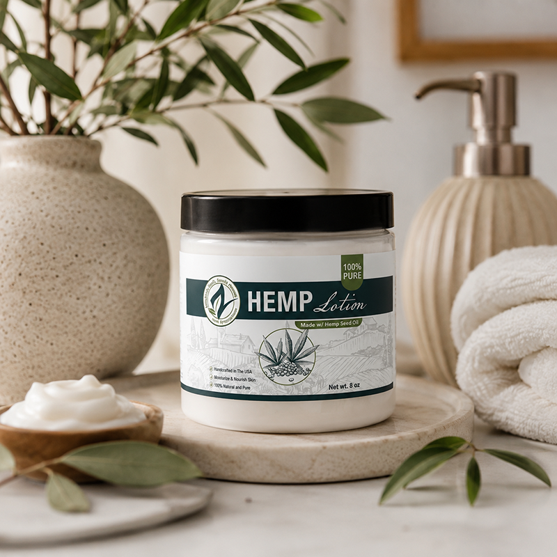 Zatural Hemp Lotion 8oz lifestyle