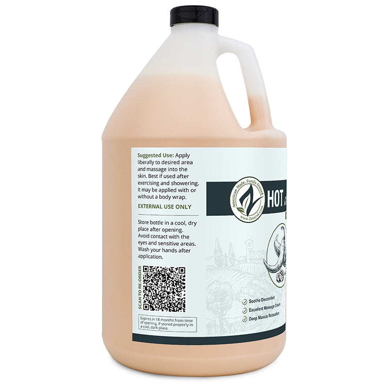 Zatural Hot Cream 1 Gallon left side of label