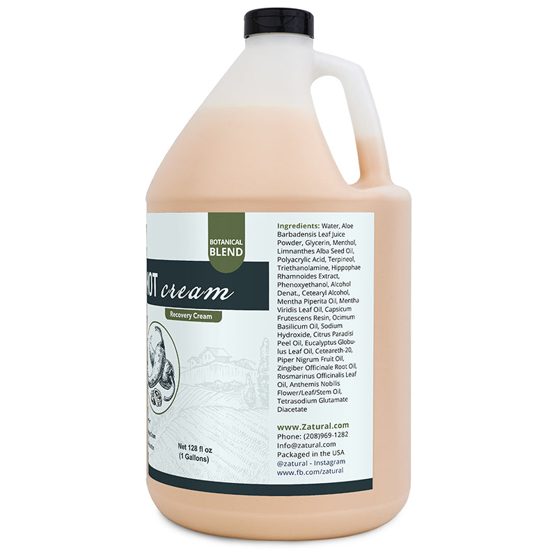 Zatural Hot Cream 1 Gallon right side of label