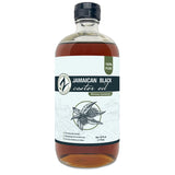 Zatural Black Castor Oil 16oz glass front side of the label