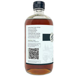 Zatural Black Castor Oil 16oz glass left side of the label