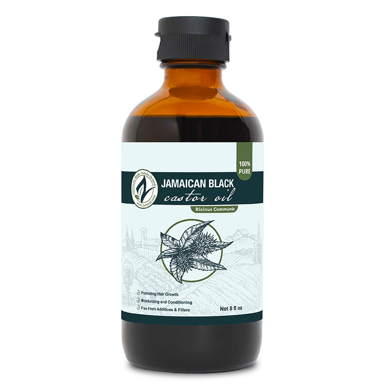 Zatural Black Castor Oil 8oz front side of the label