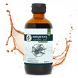 Zatural Black Castor Oil 8oz in a glass bottle splash