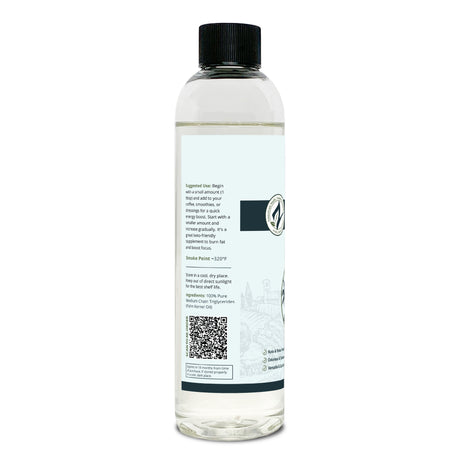 Zatural MCT Oil 8oz, left side of label