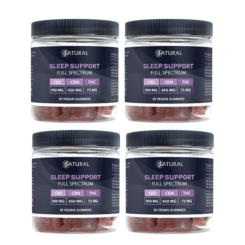 Zatural Full Spectrum Sleep Gummies four pack