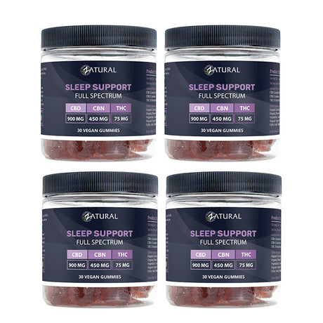 Zatural Full Spectrum Sleep Gummies four pack