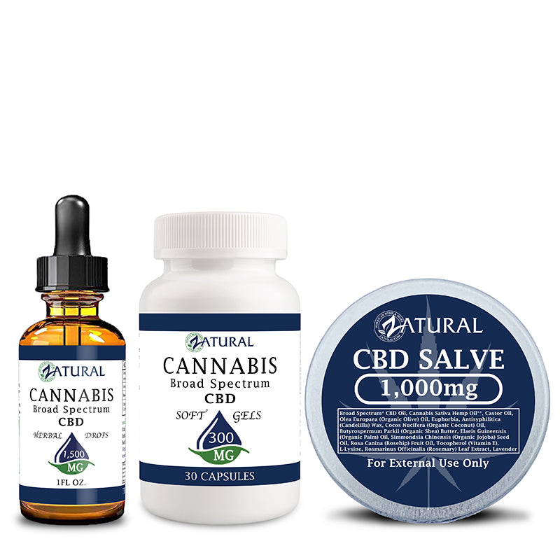 Wellness CBD Bundle CBD 1500 mg and CBD softgels 300 mg and salve 1,000 mg