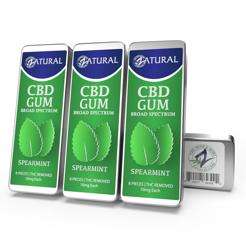 CBD Spearmint Gum Four Pack