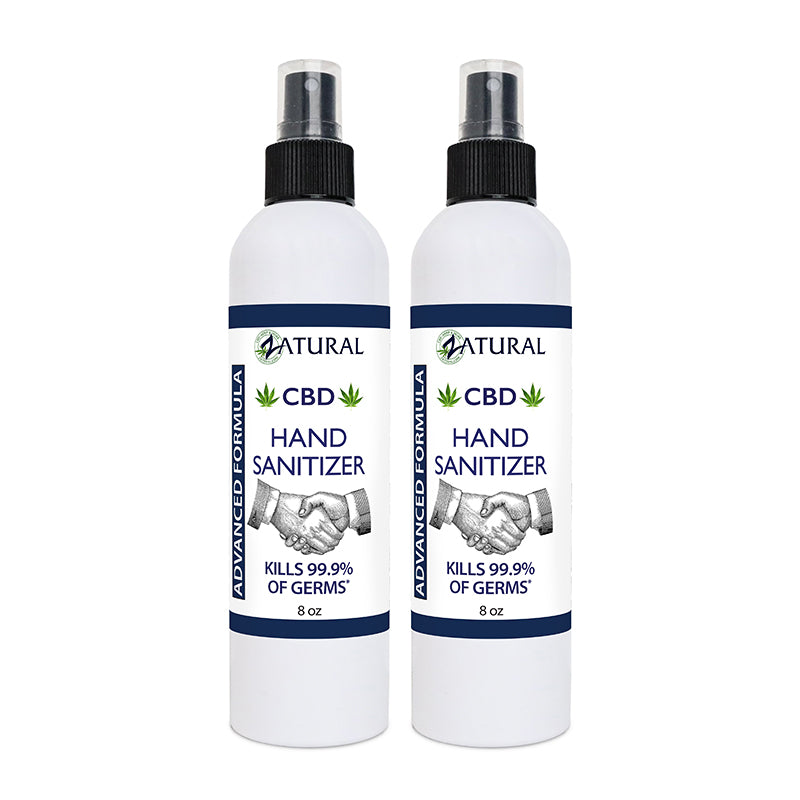 Zatural CBD Hand Sanitizer 8oz Spray Two Pack
