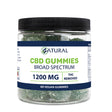 Zatural Broad Spectrum CBD Gummies 60 count