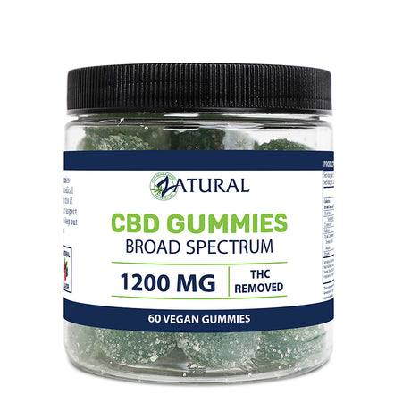 Zatural Broad Spectrum CBD Gummies 60 count