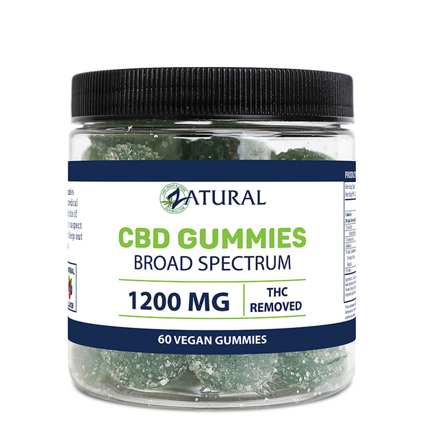 Zatural Broad Spectrum CBD Gummies 60 count