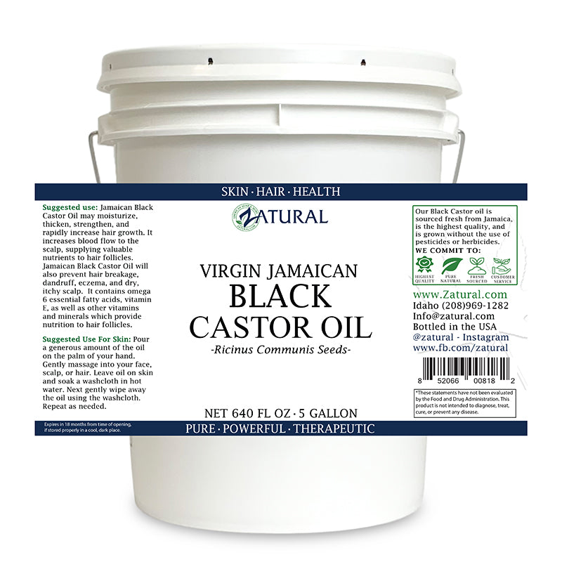 Zatural 5 Gallon Jamaican Black Castor oil